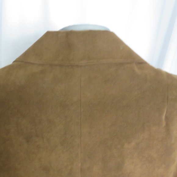 Vintage Ladies Toffee Brown Faux Suede Jacket XS - Picture 5 of 8